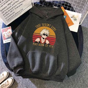 My Hero Academia Print Hoodies Man That Wasn't Very Plus Ultra Of You Print Man Fashion Comfortable Hoody Anime Punk Sweatshirts H1227