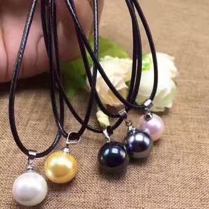 Simple Man-made Pearl Pendant Necklaces With Rope For Women Girl Jewelry Party Club Decor Fashion Accessories