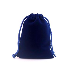 Bolsa de jóias de veludo azul escuro Presente presente de pacote de pacote de colar de colar de bracelete