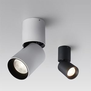 Downlights Dimmbar AC110-220V Rotierende LED 10W 15W 20W Oberflächenmontierte Einstellung COB Deckenstrahler Lampe Innen