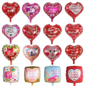 Feliz Dia das Mães Balões Espanhol Mamãe Balão Coração Forma Formato Decorações Mama Presentes 16 Projetos 18 polegadas YG1078