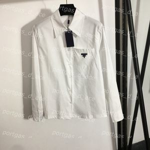 ingrosso White Tops-Nuova camicie a tornio da giro di arrivo camicia da design del badge per donna per donna maglietta a maniche lunghe bianche