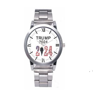 Trump Armbandsur stilar Party Favor Trumps Strap Watch Retro Brev Tryckta män Quartz Watchess CCF8876