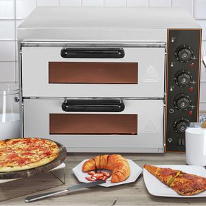 220V Electric Oven Commercial Pizza Oven Roasted Bread Cake Pizza Baking Machine Food Processor