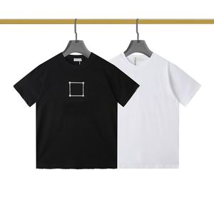 Parigi T-shirt da uomo di qualità T-shirt da uomo ricamo con stampa tipografica colletto tondo maniche corte T-shirt da uomo di moda in bianco e nero