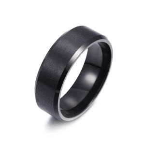 Anel de banda de aço inoxidável de 8mm para homens anéis de dedo joias de moda atacado preço baixo