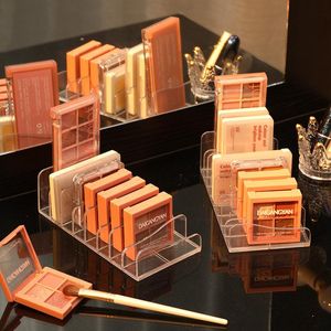 Förvaringslådor Bins Transparent Acrylic Eyeshadow Compact Organizer Lådor Organisation Divider Makeup Vanity Cosmetics Holder Box