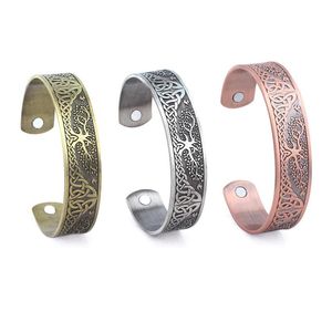 Bangle Teamer Vintage Viking para Homens Magnética Wicca Jóias Supernaturais Árvore de Life Rune Celtics Nó Amuleto