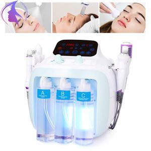 Wielofunkcyjna Woda Oxygen Jet Peel Maszyna 6 w 1 Diamond Dermabrazja Ultrasound RF Blackhead Remover Bio Roller Sprzęt