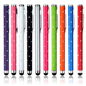 Bling Capacitive Touch screen Pen stylus Clip Design For Nokia LG HTC Sony Ipad Ipod Iphone X 8 7 6 6S For Phone Tablet Durable