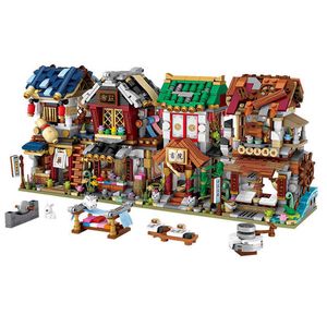 Loz Mini Block Street City Kina Street Kinesisk Tradition Special Modell DIY Montering Leksaker för barn Q0624