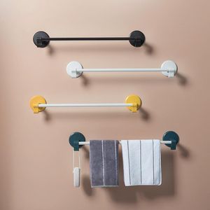 Towel Racks Nordic Household Bar Single-bar Bathroom Rack Free Punching Toilet Suction Cup