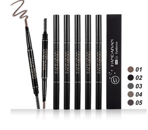 HOT NANDAIYAN TRUCCO Doppia matita per sopracciglia BROW PENCIL CRAYON EBONY SOFT BROWN MARRONE SCURO MARRONE MEDIO CIOCCOLATO Spedizione gratuita