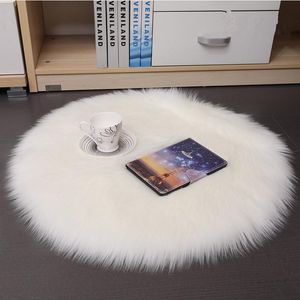 Cushion/Decorative Pillow Lovely Plush Carpet Cushion Stool Pad Soft Warm Wool Thickening Dining Chair Anti-Slip Floor Seat Mat