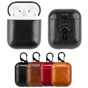 Borsa per auricolari in pelle di lusso per Apple AirPods Pro Custodie Auricolari wireless Bluetooth Custodia Air Pods 1/2/3 Scatola di ricarica Funda Cover