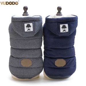 Vestiti caldi invernali per cani da compagnia con cappuccio in cotone spesso per cani e cuccioli di gatto giacche S-XXL 211106