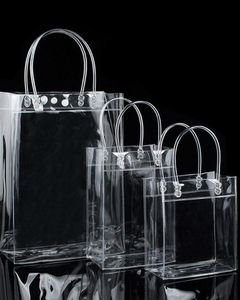 Axelväskor transparent plast handväskor strandväska kvinnor trend tote gelé mode pvc clear shopping livsmedelsbutik