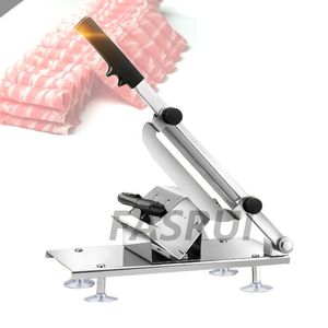 Rostfritt stål köttskivare Maskinmanual Frozens Mutton Ham Beef Slicing Maker Hushållens tjocklek Justerbar köttgrönsaker Cutter