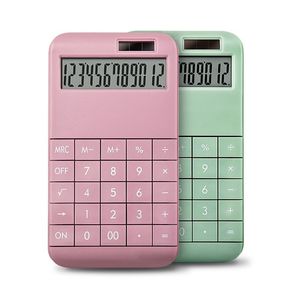 12 cyfr Duży ekran Kalkulatory Solar Dual Power Calculator Student FFICE School Supplies 3 kolory