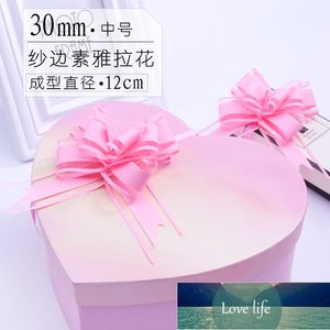 20pcs 3cm White/pink Extra large snow yarn Pull Bow ribbon for Gift Packing Party festive Wedding Car door handle Decoration Factory price expert design Quality