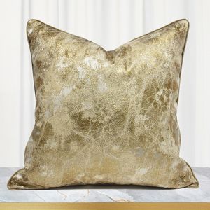 Modern Luxury Champagne Golden Cushion Cover 50x50 Abstract Design Throw Pillow Cover For Hotel Sofa Bed Home Decor Pillowcase 210315