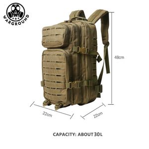 30l Molle Outdoor Wojskowy Tactical 900D Nylon Plecak Kamuflaż Wycieczki Camping Polowanie Trekking Plecaki Torby Y0721