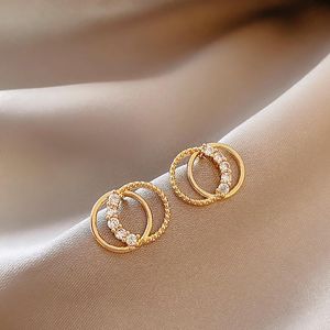 Stud Fashion Original Design Simple Golden Earrings For Woman Exquisite Cute Statement Trendy Jewelry Accessories