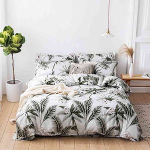 Tropical Plants Leaves Flower Bed Cover Set Duvet Adult Child Sheets And Pillowcases Comforter ding 61078 210615