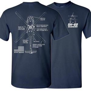 T-shirt da uomo T-shirt dal design creativo SH-60 Seahawk Shipborne Helicopters. T-shirt da uomo con scollo a maniche corte in cotone estivo S-3XL