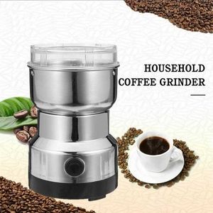 Dropship 150W Macinino da caffè elettrico Mini Bean Nut Beans Multifunzionale Home Coffe Machine Attrezzo della cucina 210609