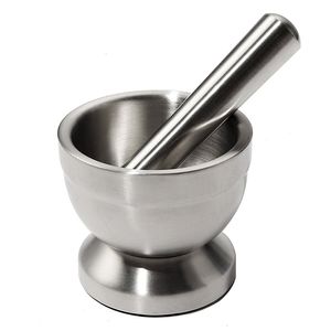 304 Stainless Steel Mortar and Pestle/Spice Grinder - for kitchen, Guacamole, Herbs, Spices, Garlic, Cooking, Medicine 210611