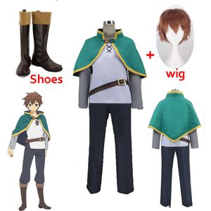 Kono Subarashii Sekai Ni Shukufuku O! Sato e cavalo Konosuba e Cavalo Cosplay Traje Grande Conjunto Kleeding Traje e Peruca Sapatos Y0903