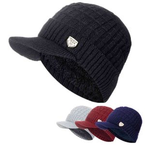 Unisex mantém chapéu quente chapéu elegante de inverno para homens Adicionar pele alinhada macia tampão de gorro com borda 1998 rótulo grosso chapéu de malha para as mulheres Y21111