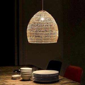 Lampy wiszące japońskie światła Nodic Rattan Restaurant Bar sypialnia studium pokój wisząca lampa drewniana herbata chińska ogród domowy