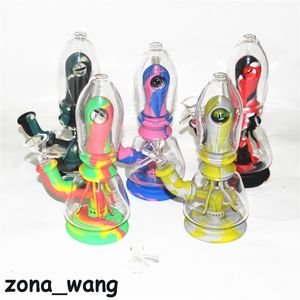 eye Bong in silicone Percolatori Tubi per acqua in vetro Perc narghilè narghilè Bong tubo percolatore con rig banger dab rig