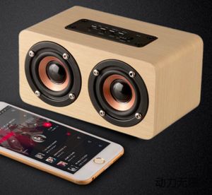 W5 деревянные беспроводные Bluetooth-динамик портативный деревянный HIFI Suppor TF Cart в Shock Bass Stereo Music Subwoofer для PC iPhone