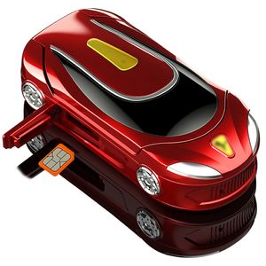 高級オリジナルF18最小の車の形のゴールドのフリップの携帯電話のBluetootダイヤルのインターネットのミニポケットポータブル学生携帯電話の贈り物