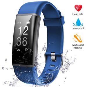 Akıllı Spor Kalp Hızı İzleme Bilezik toptan satış-ID130PLUS HR Bilezik Mavi Smartwatch Spor Tracker Kan Basıncı Ile Kalp Hızı Uyku Sağlık Monitör Tüm Günlük Etkinlik İzleme Çok Spor Modları Akıllı Saatler