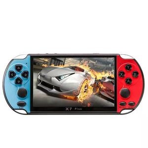 Novo 8GB X7 Plus Handheld Game Player 5.1 polegadas Grande PSP Tela Portable Games Console MP4 Players TV Vídeo para GBA NES Jogo com Retail Box MQ 20