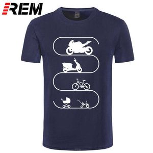 REM verão moda bebê-carro bicicleta bicicleta motocicleta evolução camiseta para homem hip hop t plus size 210629