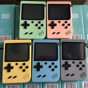 best selling 500 in1 Portable Macaron Handheld Game Console player Retro Video Can Store 8 Bit 3.0 Inch Colorful LCD Cradle with Retail Box