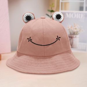 Wide Brim Hats Korean Cartoon Bucket Adult Outdoor Leisure Brimmed Sun Hat Japanese Style Big Eyes Fisherman Cap Present