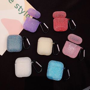Luxury Bling Shiny Glitter Headset Accessories Soft TPU Diamond Decorative Cute Candy Color Case for AirPods 1 2 3 Pro Wireless Bluetooth Earphone Protective Bag