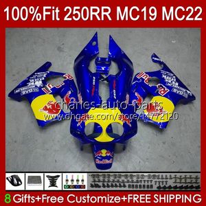 Honda CBR 250RR 250 RR CC 250R 250 RR CC 250R CBR 250CC 1988-1989 CBR250 RR CC 1988 1989 MC19 88-89 CBR250RR 88 89 OEMフルキットブルー工場