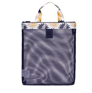 أزياء المرأة المحمولة صافي شبكة حقيبة التخزين حقيبة الحقيبة تحمل ملابس السفر أكياس الكتف مستحضرات التجميل للسباحة شاطئ في الهواء الطلق
