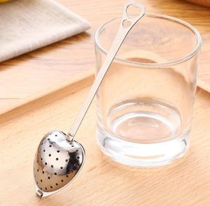1000pcs/lot Stainless steel Heart-Shaped Heart Shape Tea Infuser Strainer Filter Spoon Spoons Wedding Party Gift Favor