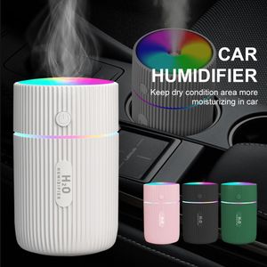 Taşınabilir 220ml mini elektrikli hava nemlendiricisi aroma yağ difüzör usb serin sis püskürtücü, renkli LED gece ışık üreticisi arındırıcı ile ev arabası 4 renk