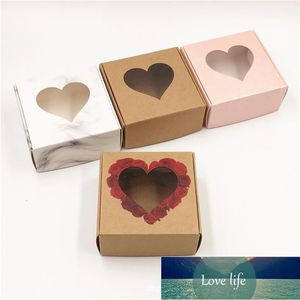 Gift Wrap 20pcs Paper Box Custom Boxes Handmade Kraft Packaging Love Rose Soap Candy Wedding Decorations Event Party1