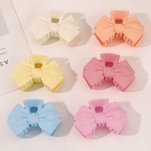 Fashion Large Resin Frosted Bow Candy Colors Geometry Hairpin Barrette for Women Girl Accessories Headwear