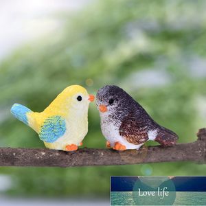 Figurki 4szt / zestaw Cute Little Birds Model Zwierząt Figurka Home Ornament Glass Decor Miniaturowe Craft Ogród Wróżka Dekoracji DIY Accessorie